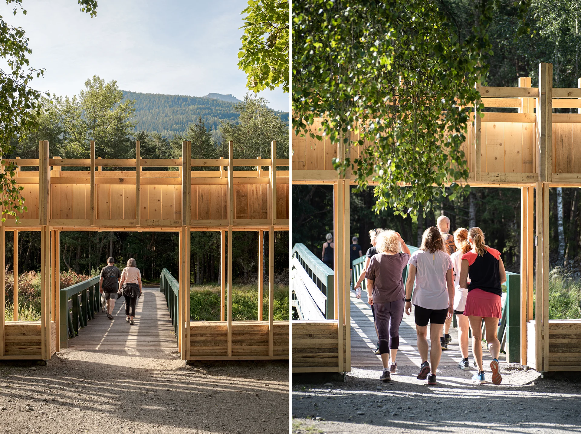 Vue des personnes traversant la porte, confrontation aux usages