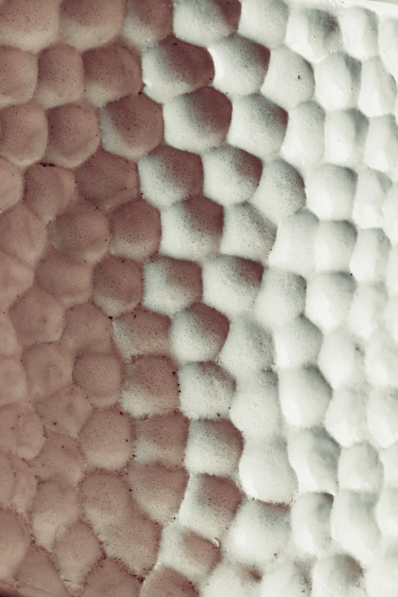 Détail de texture de la vasque du céramiste Hugo Gomez (DTR)